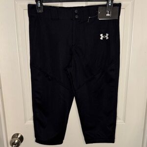 NWT Under Armour Boys Black Baseball Pants